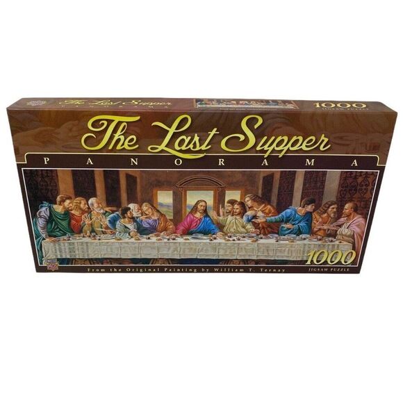 Master Pieces 1000 Piece Puzzle-The Last Supper Panorama-NEW Bible Church Christ - Picture 7 of 7